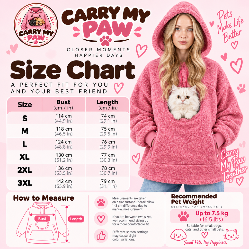 Carry My Paw - The pet pouch Hoodie